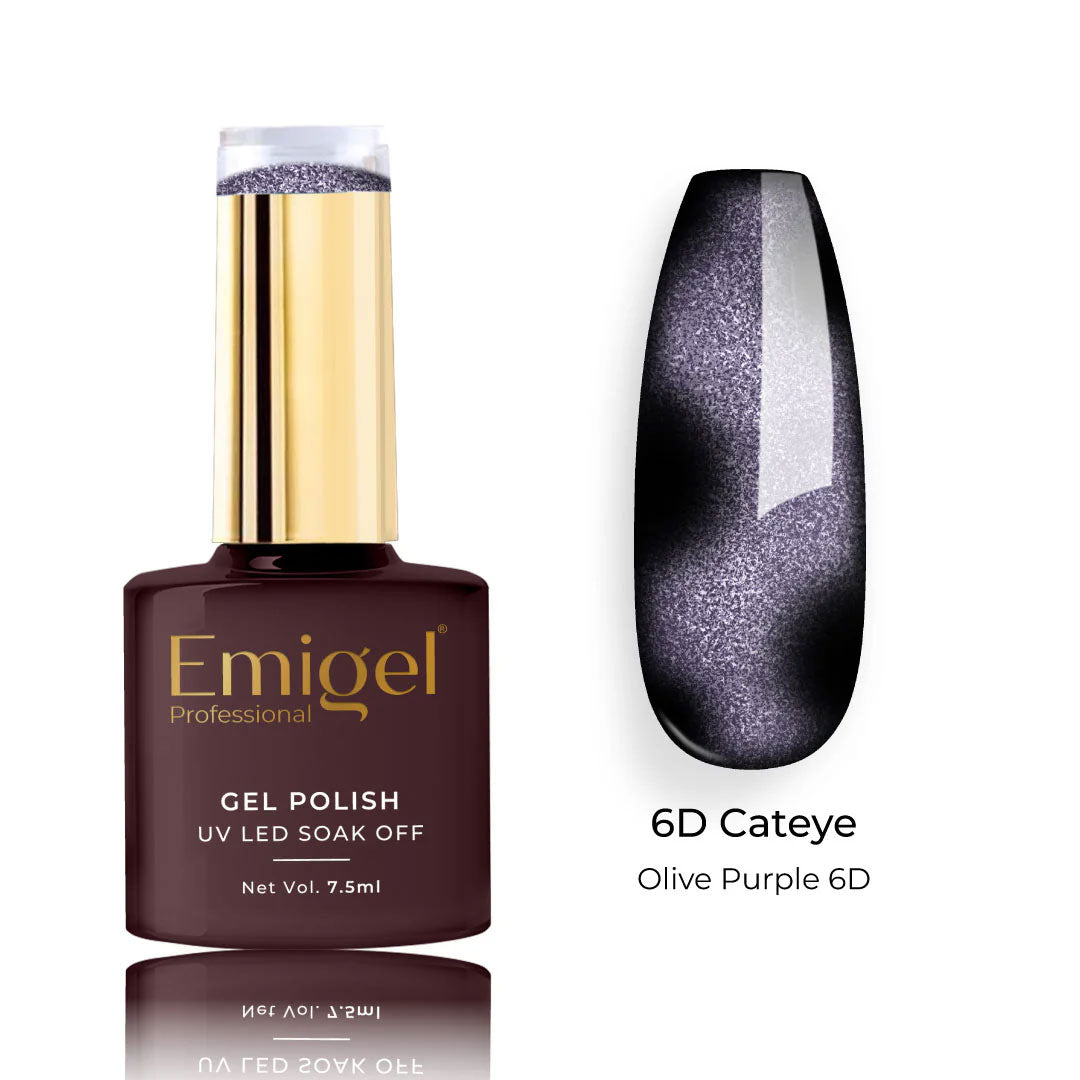 Emigel - 6D Cateye - 010 - OLIVE PURPLE