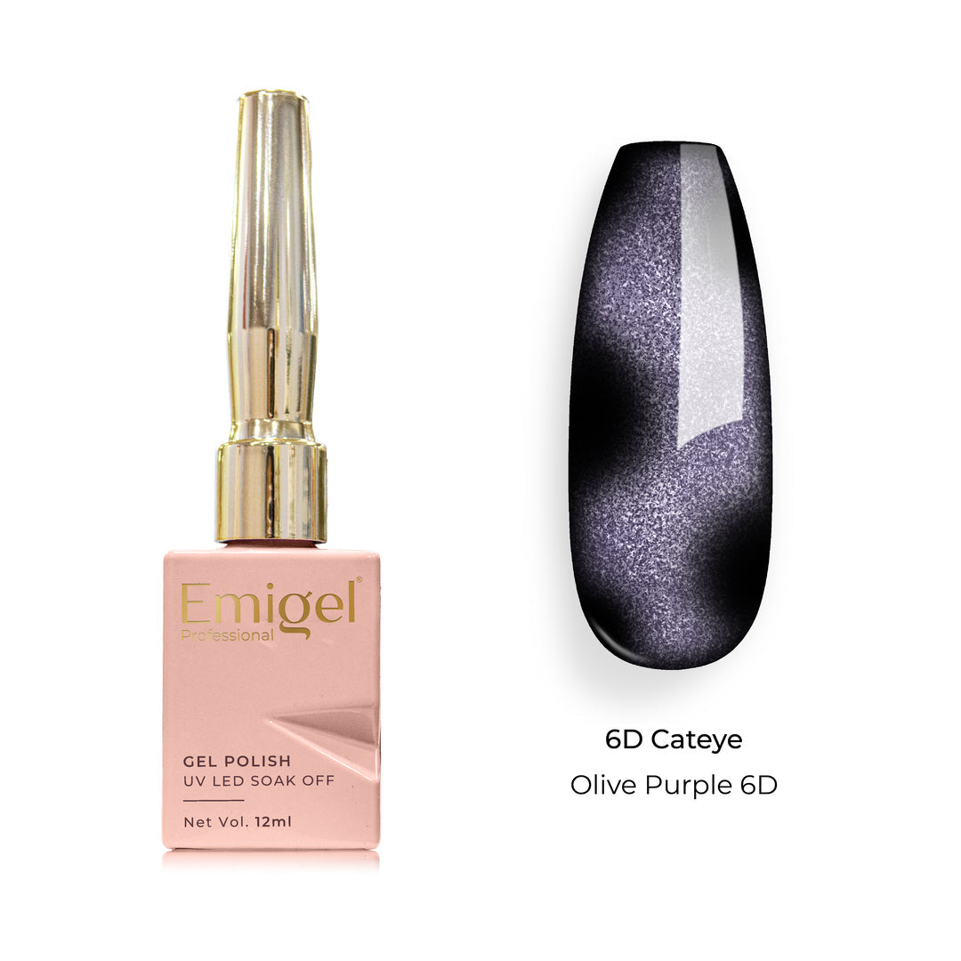 Emigel - 6D Cateye - 010 - OLIVE PURPLE