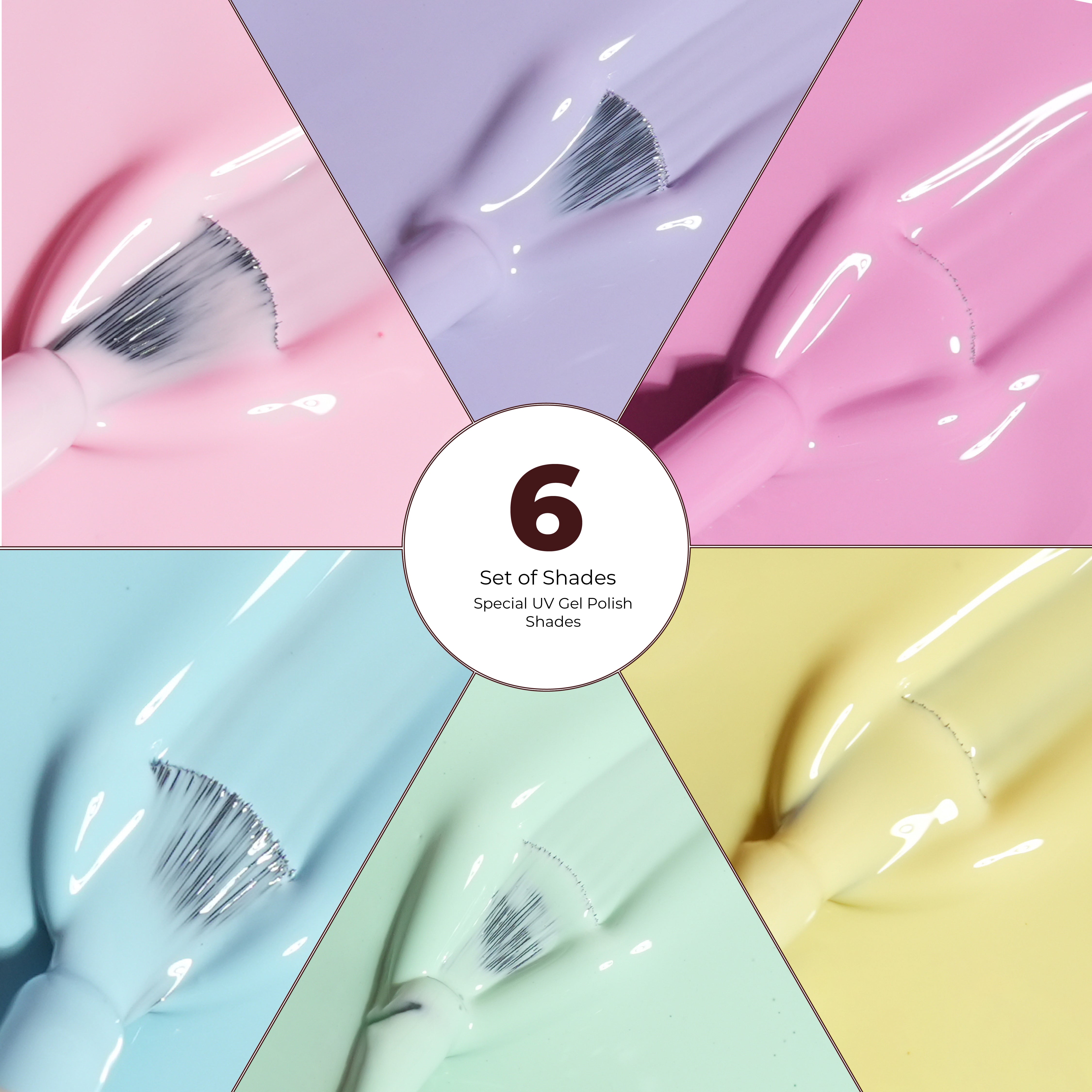 Emigel - Set of 6-  Cheese Candy UV Gel Polish