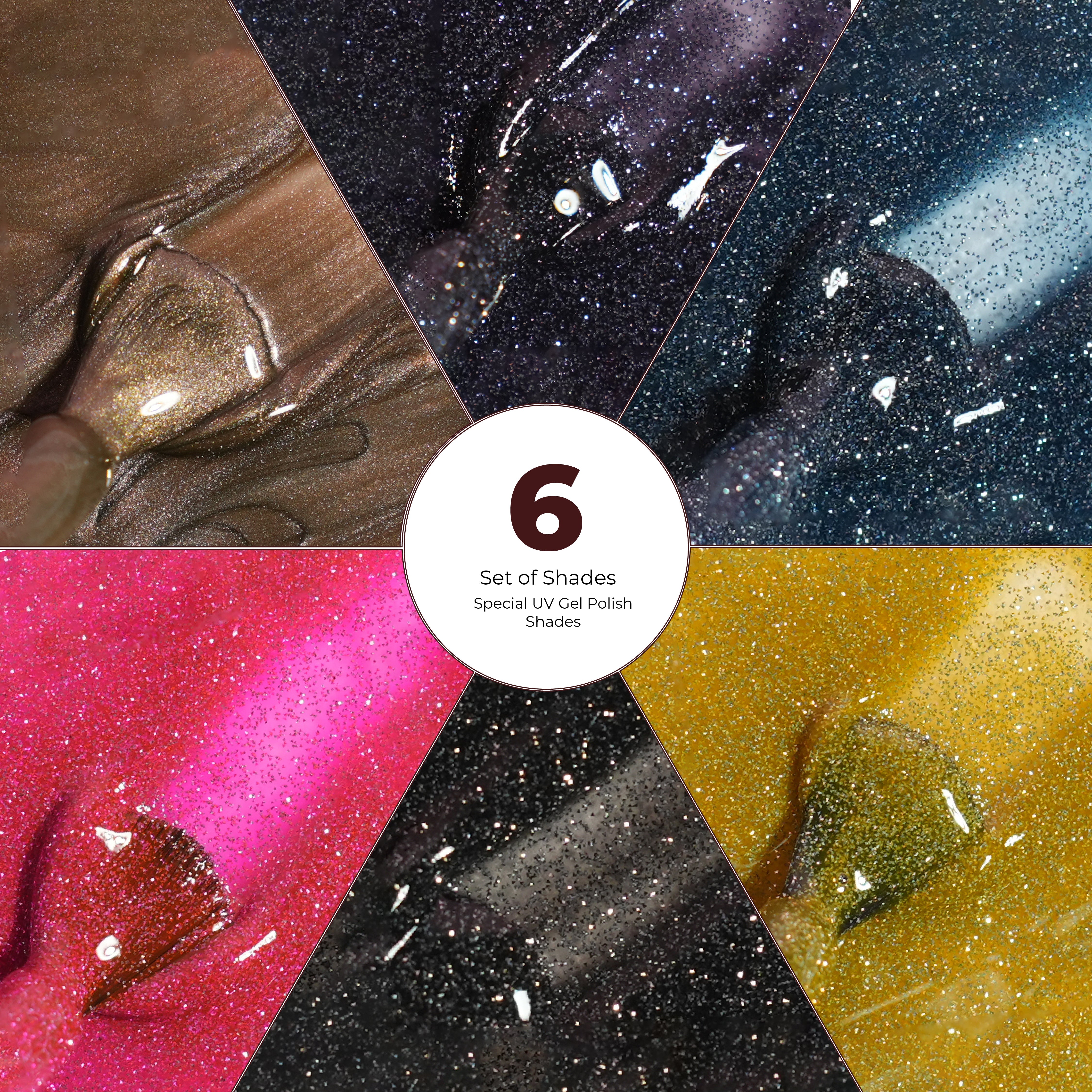 Emigel - Set of 6- Reflective UV Gel Polish