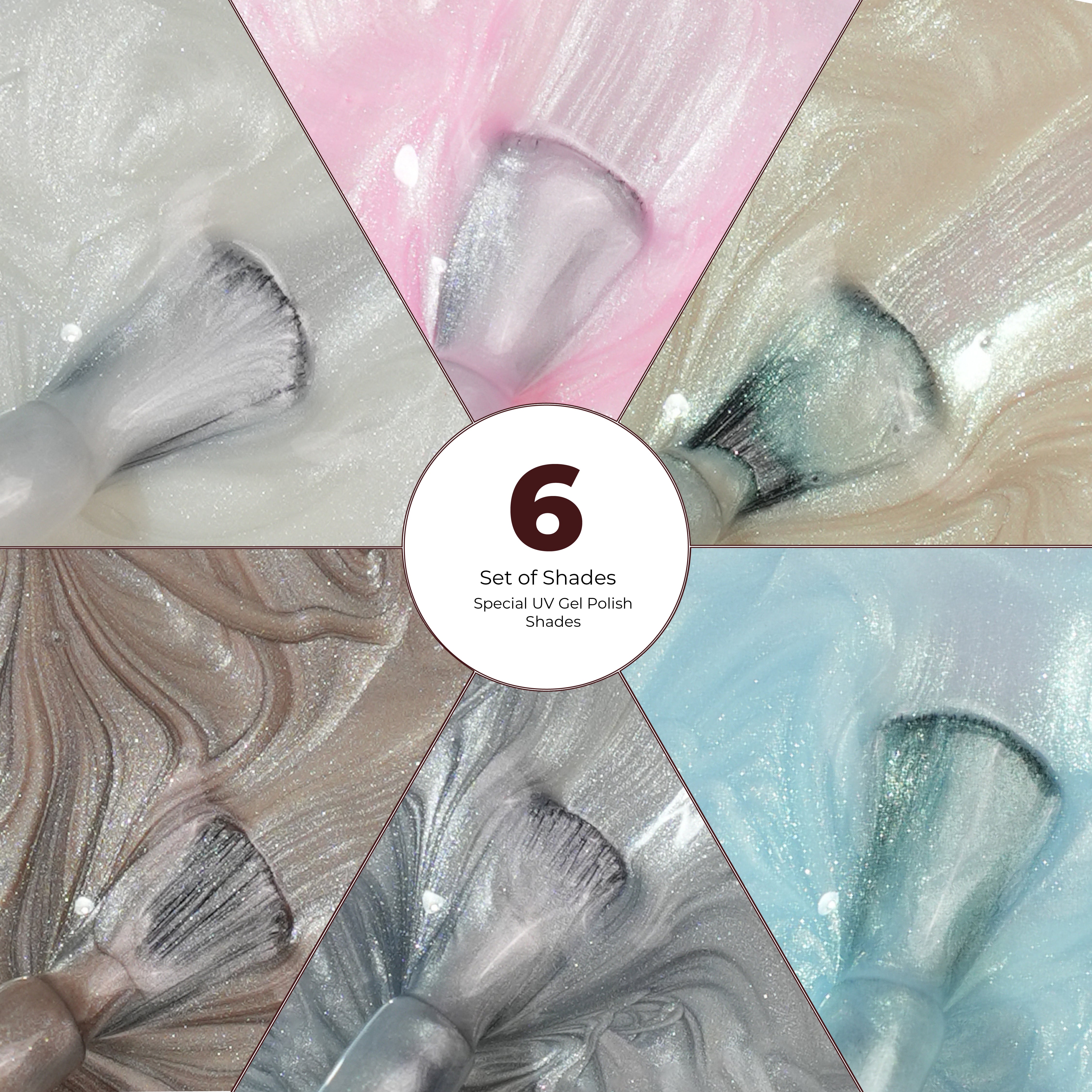Emigel - Set of 6- Pearl Thread UV Gel Polish