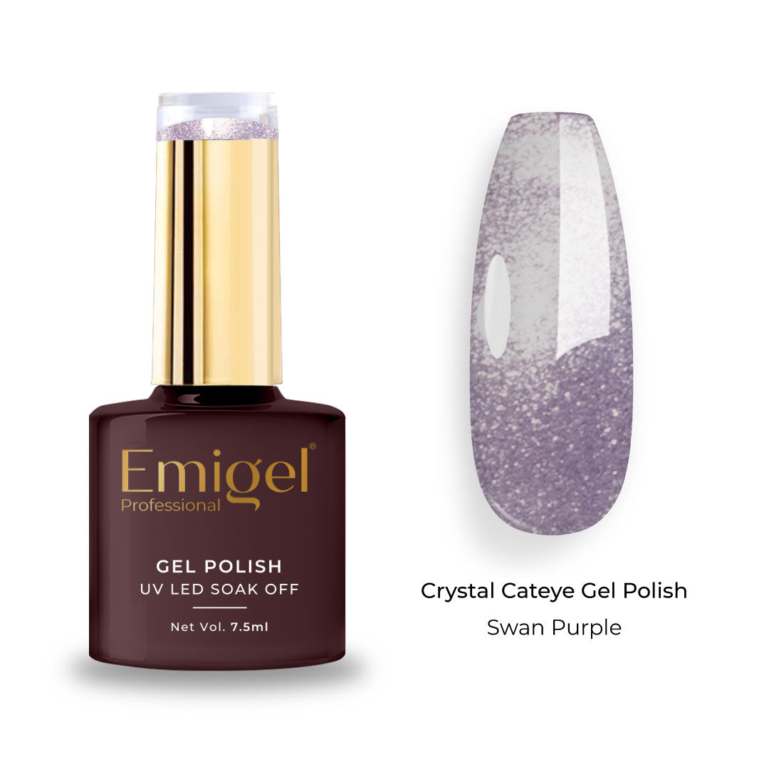 Emigel - Crystal Cateye Gel Polish - 006 - Swan Purple