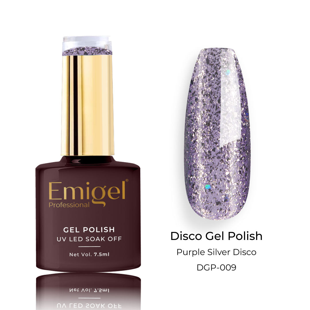 Emigel - Disco Gel - 009 - PURPLE SILVERY DISCO