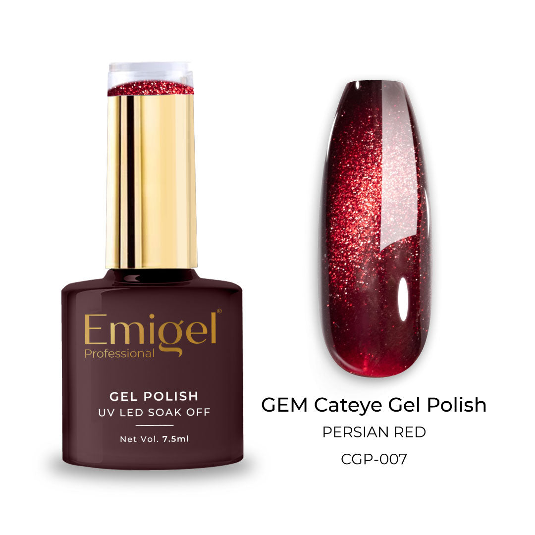 Emigel - Gem Cateye UV Gel Polish - 007 - Persian Red