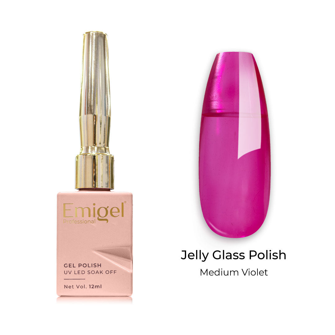 Emigel - Jelly Glass Gel Polish - 006 - MEDIUM VOILET