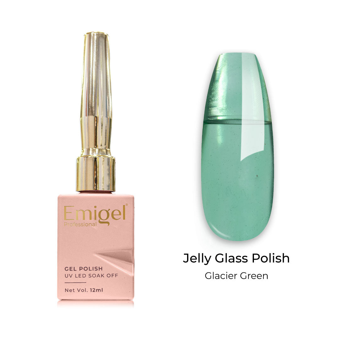 Emigel - Jelly Glass Gel Polish - 013 - GLACIER GREEN