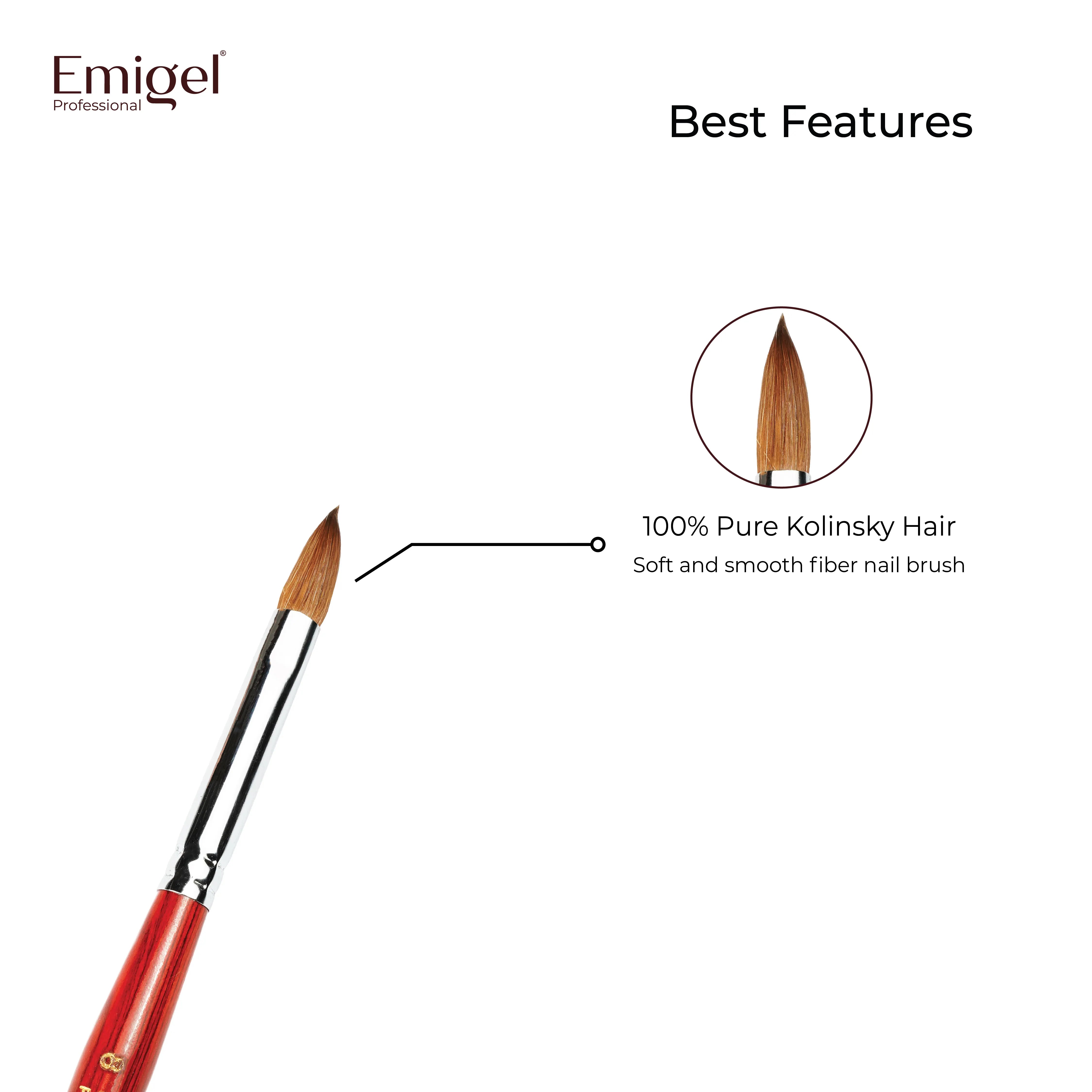 Emigel - Kolinsky Acrylic Brush 08 No