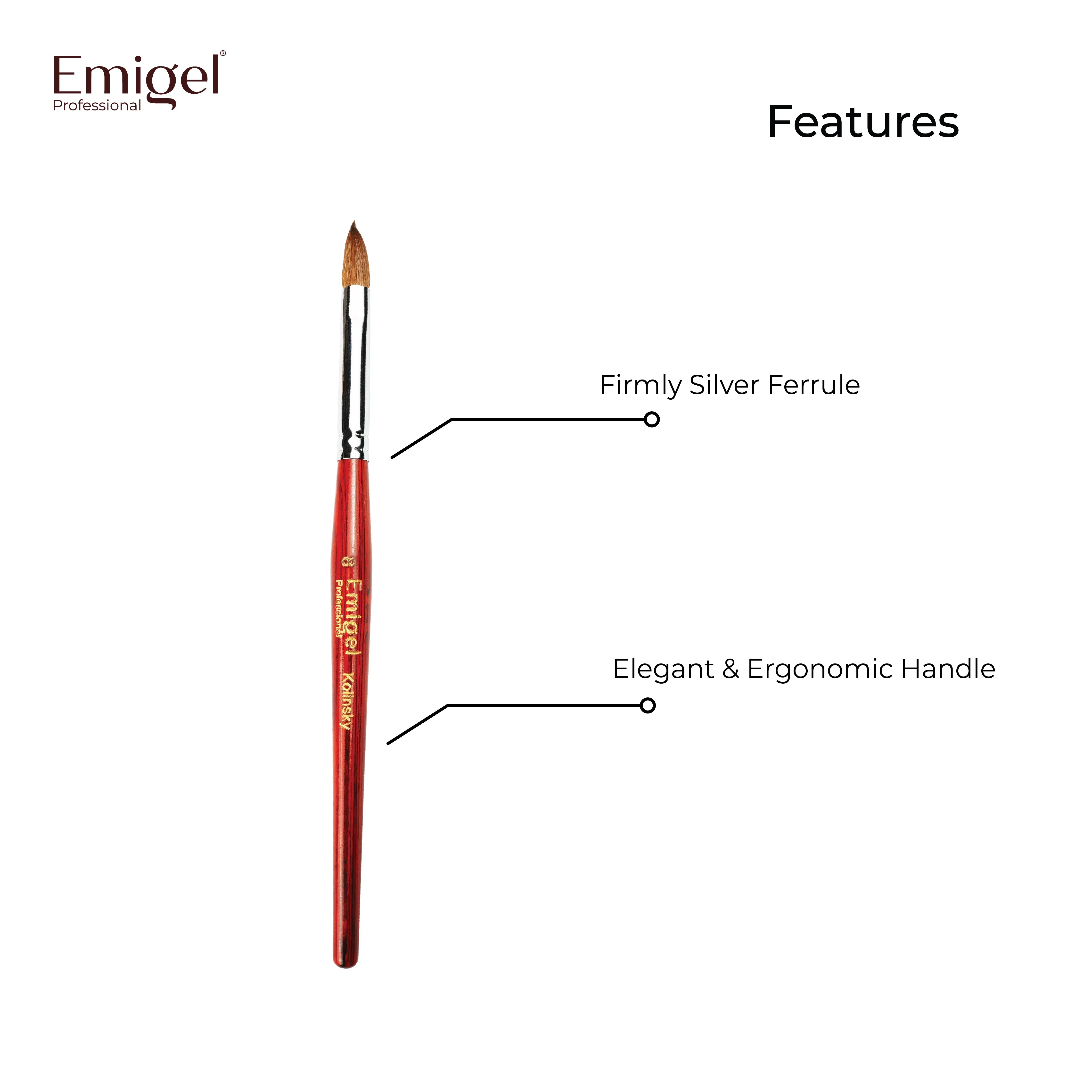 Emigel - Kolinsky Acrylic Brush 08 No
