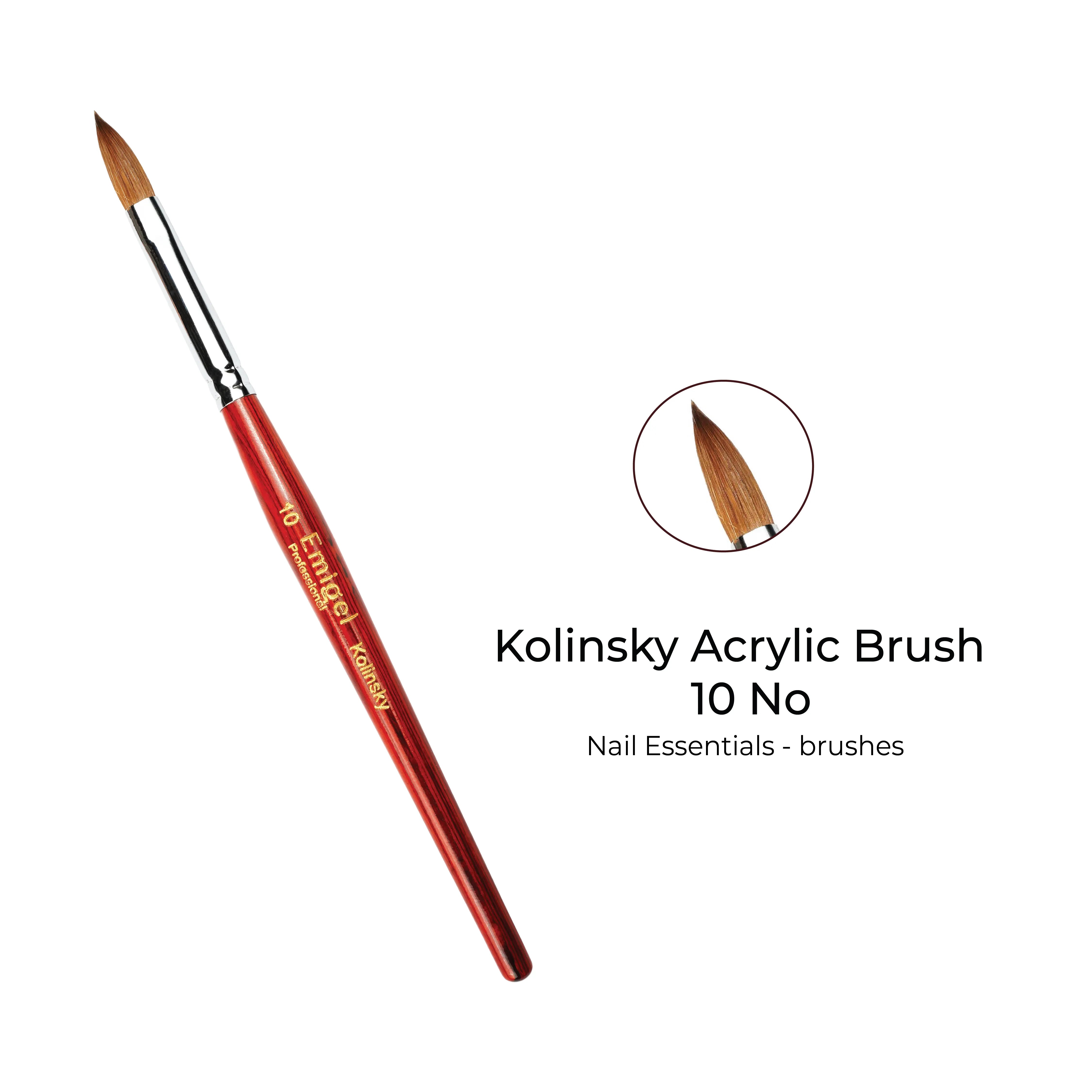 Emigel - Kolinsky Acrylic Brush 10 No