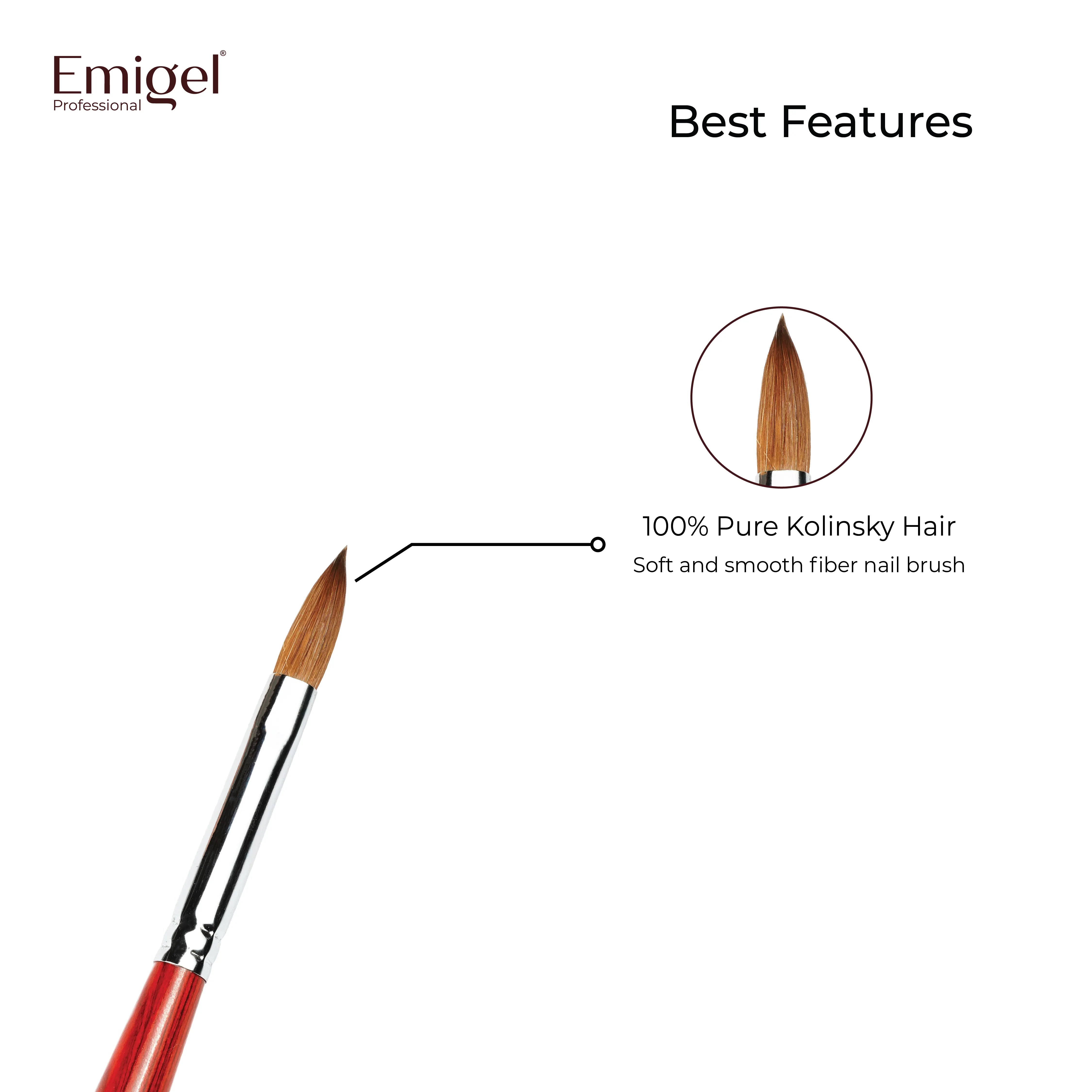 Emigel - Kolinsky Acrylic Brush 10 No