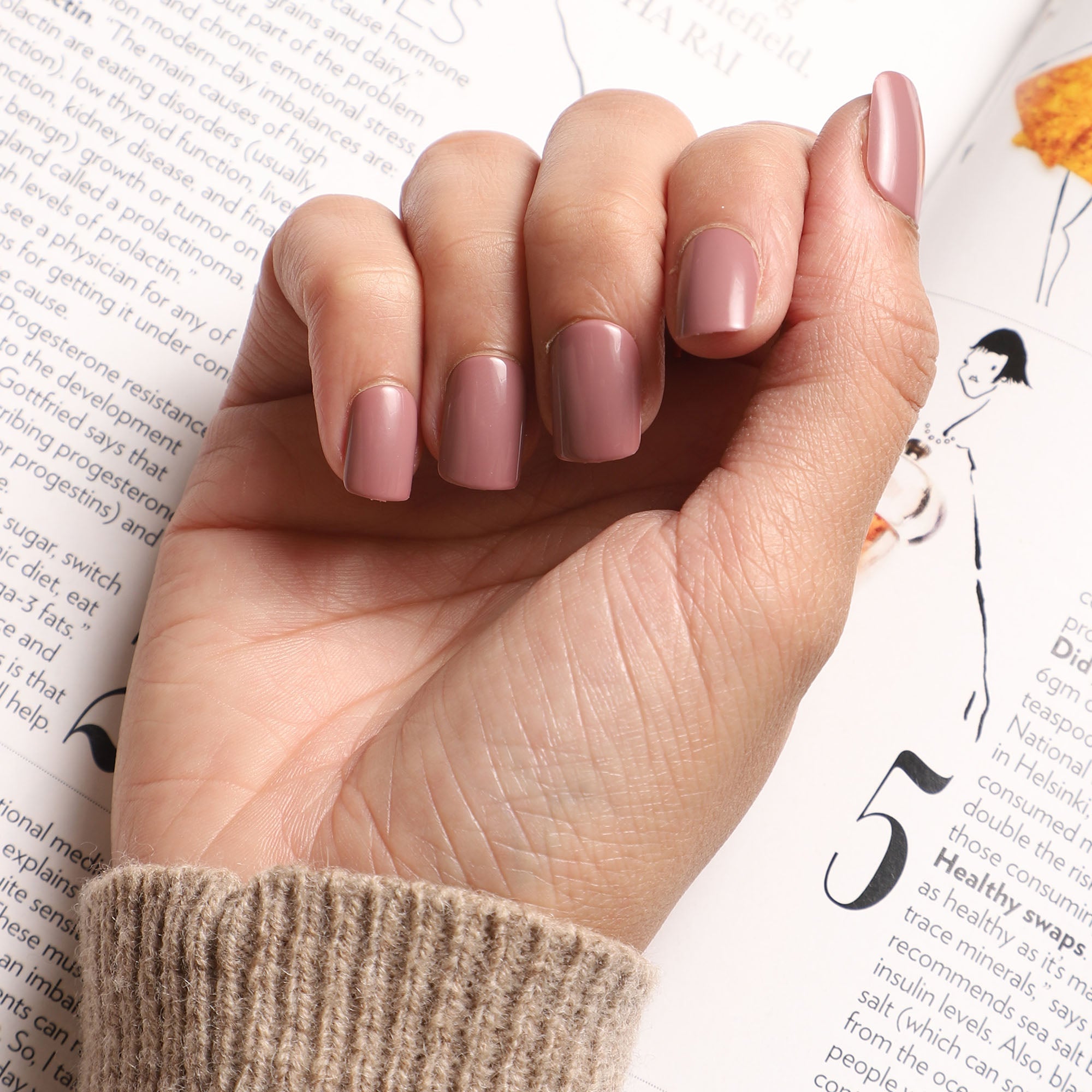 LICK NAILS Chic Squares Shape Matte False Press On Nails