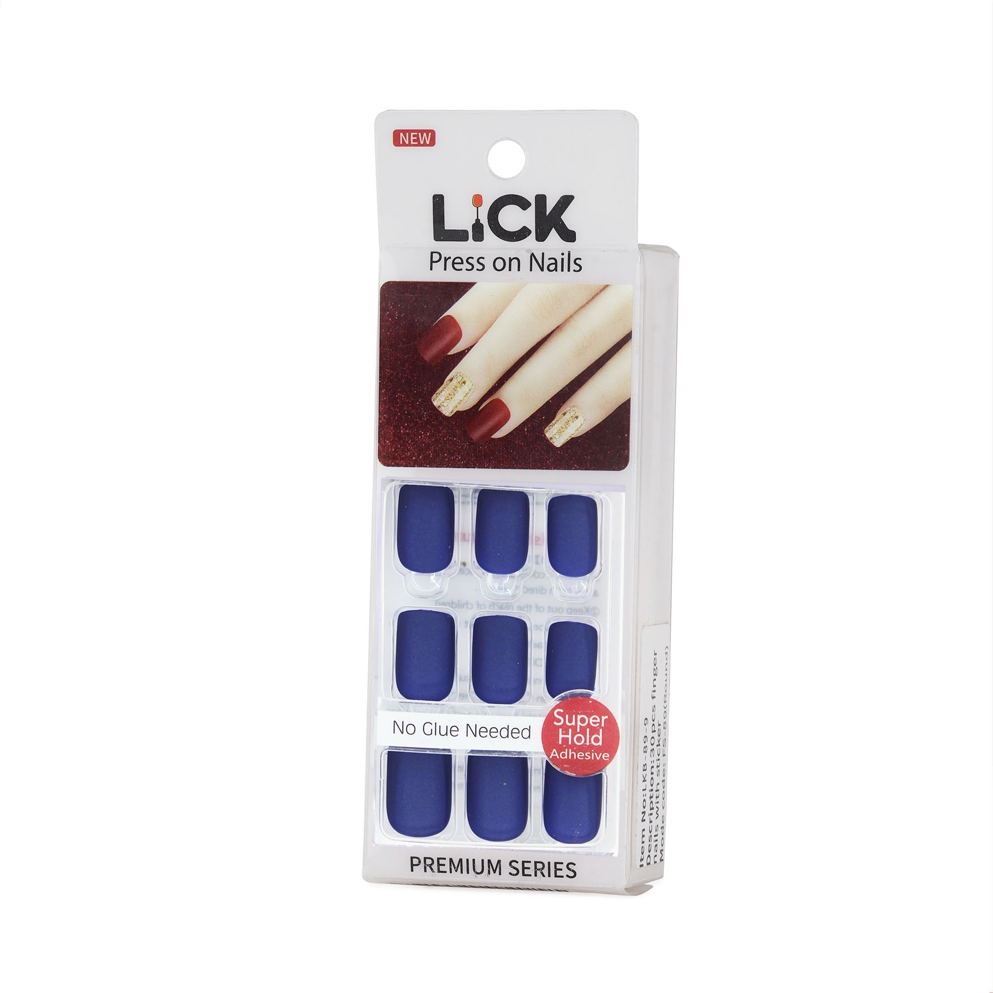 LICK NAILS Chic Squares Shape Matte False Press On Nails