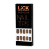 LICK NAILS Nude With Check Print Press on Nails