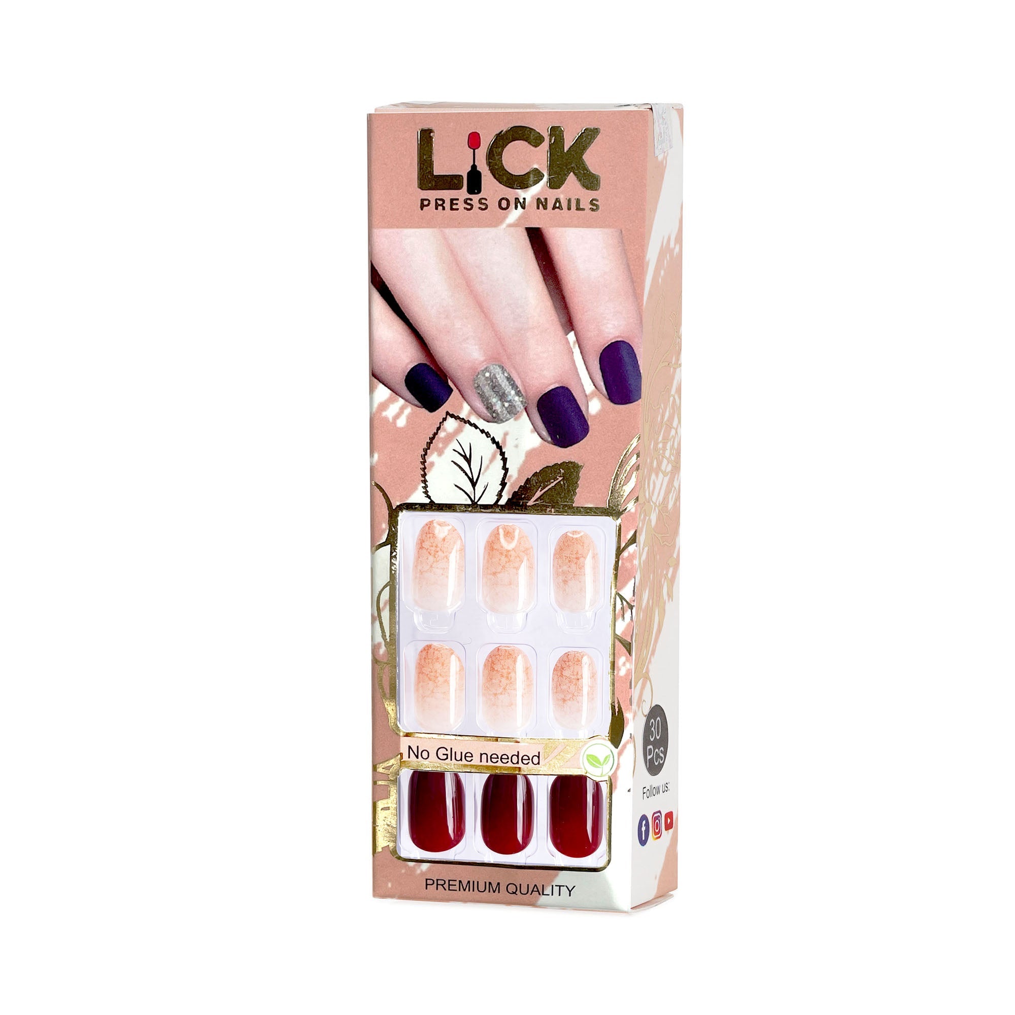 LICK NAILS Mustard Yellow Shade Press on Nails