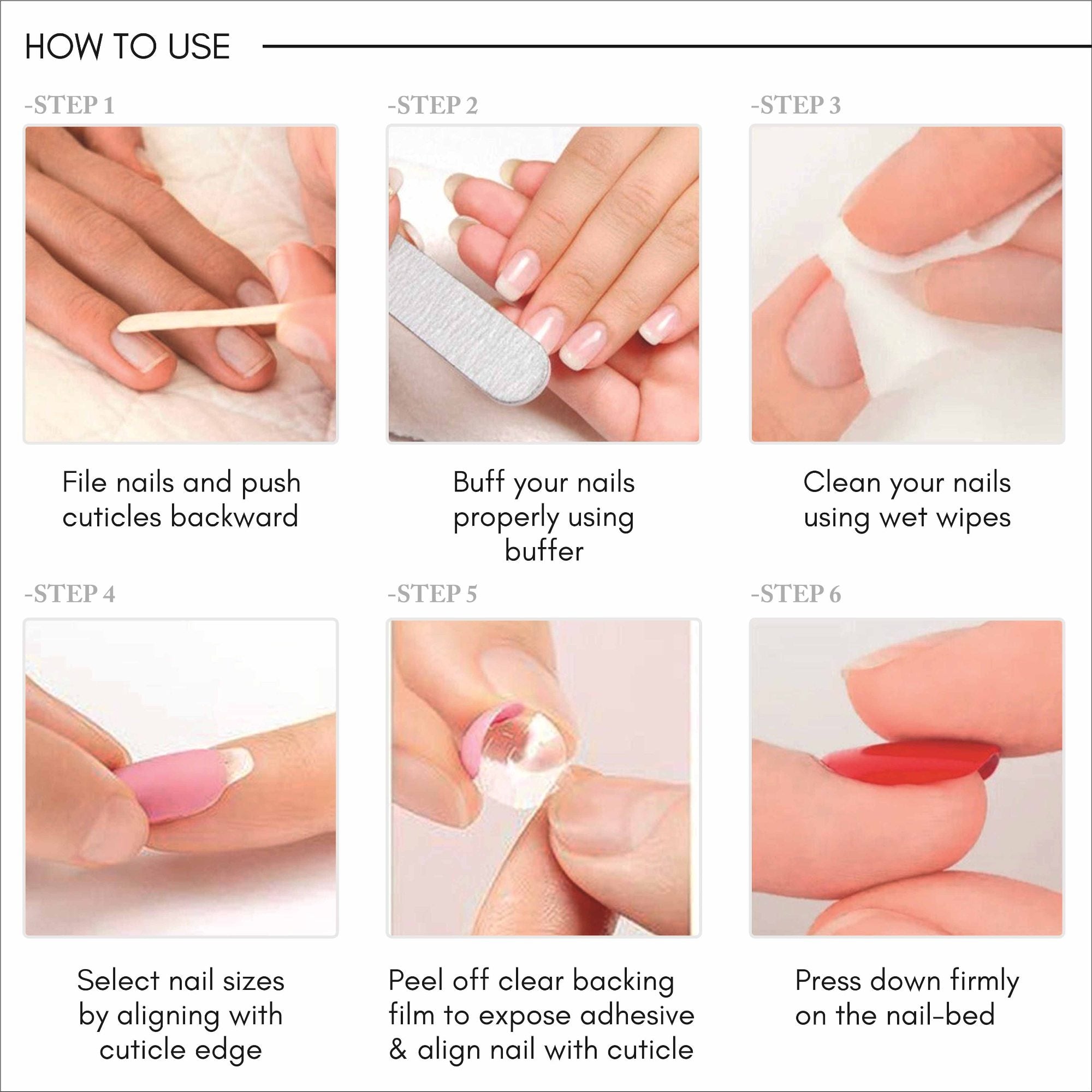LICK NAILS Chrome silver shade Press on Nails