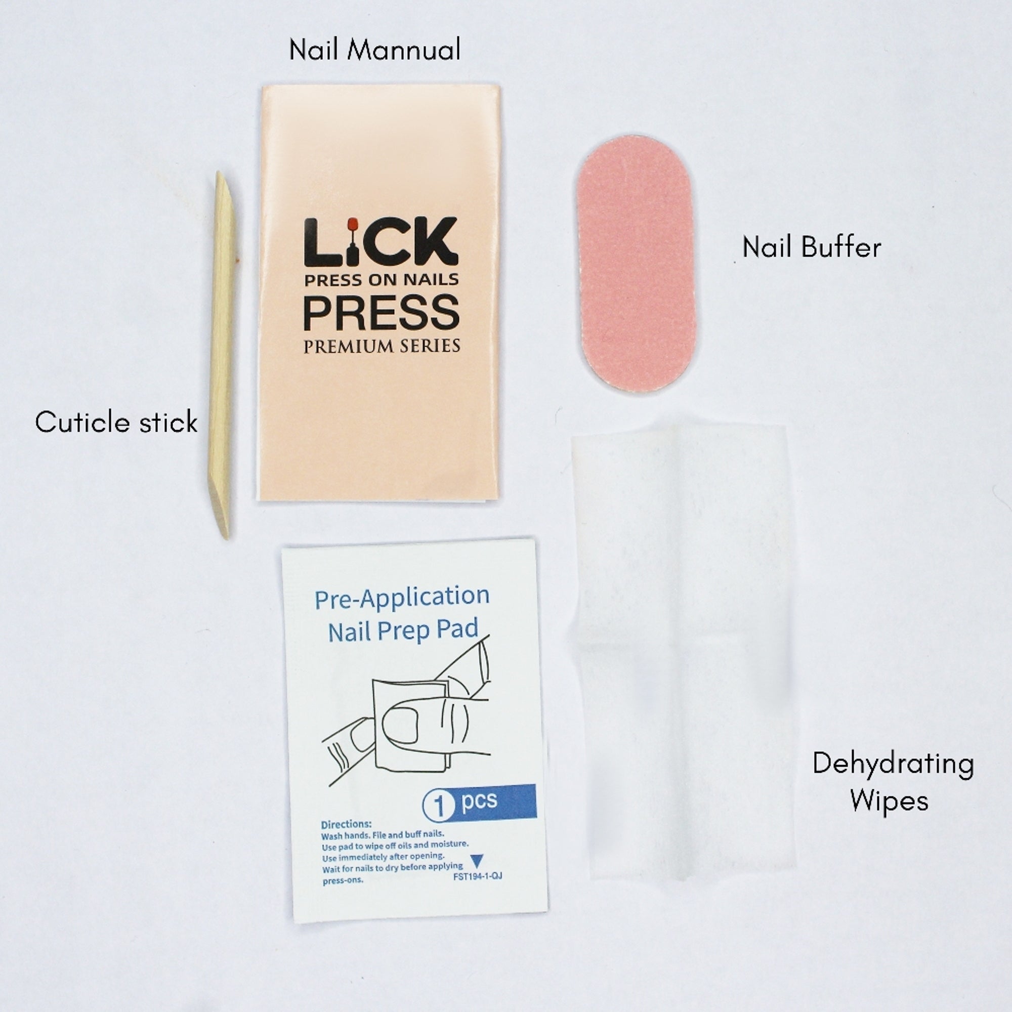 LICK NAILS Chrome silver shade Press on Nails