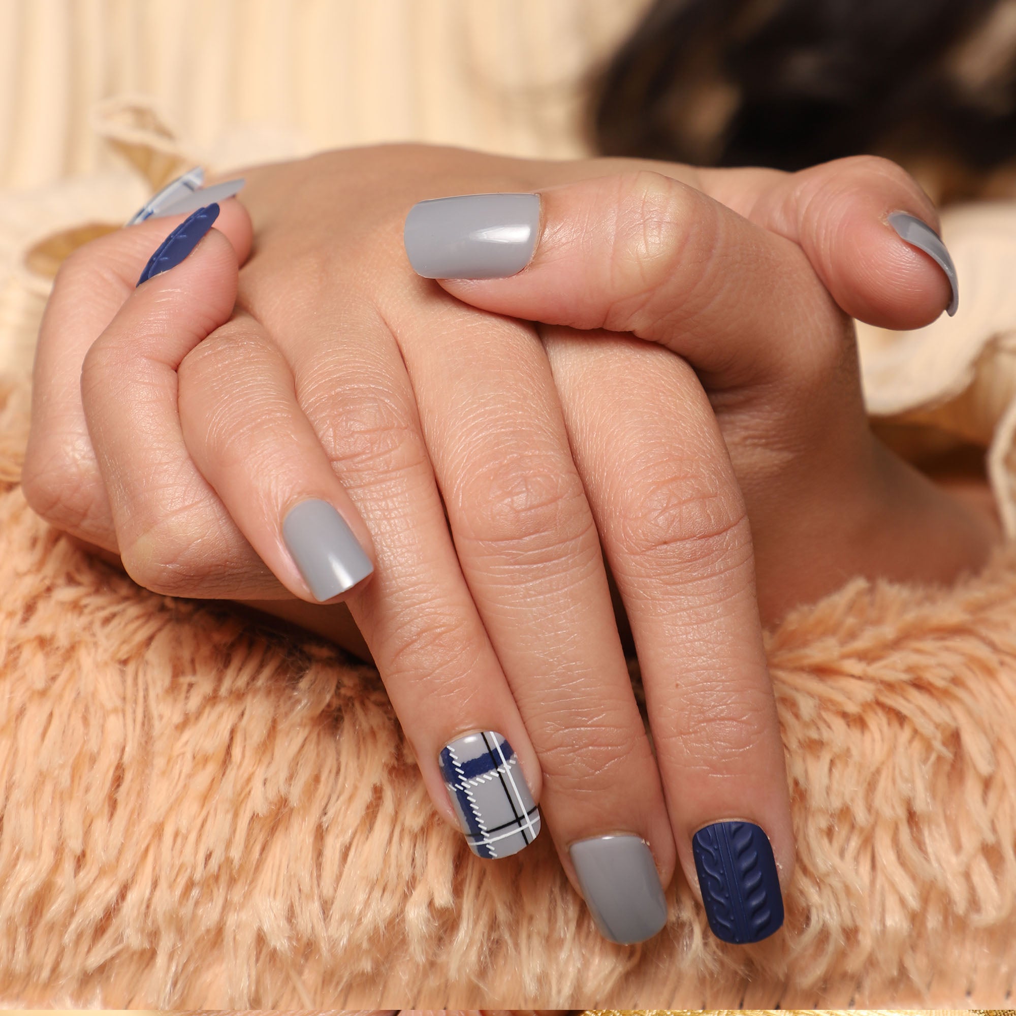 LICK NAILS Chocolate Brown Square Press On Nails