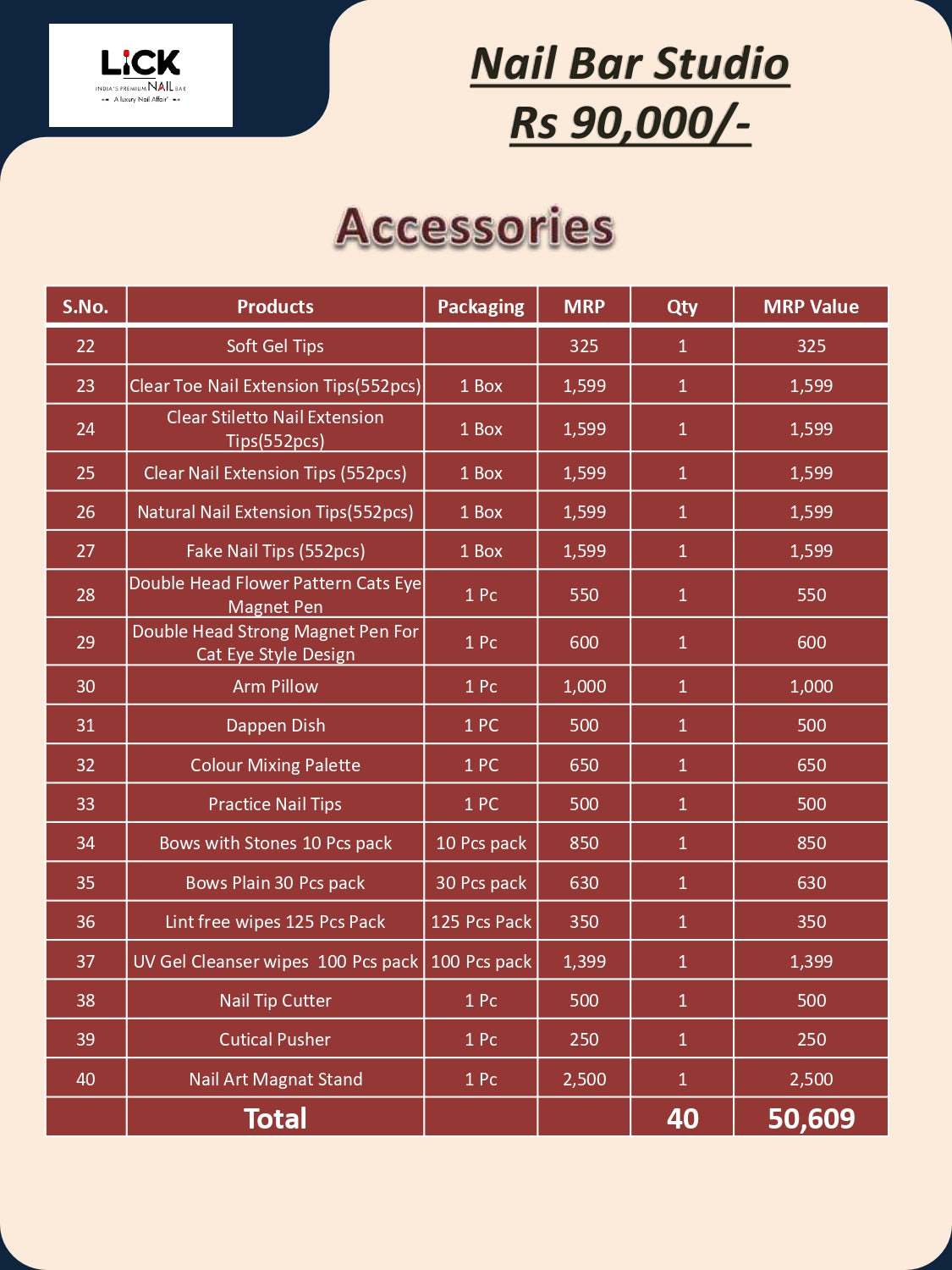 Lick - Nail Bar - Nail Studio Package