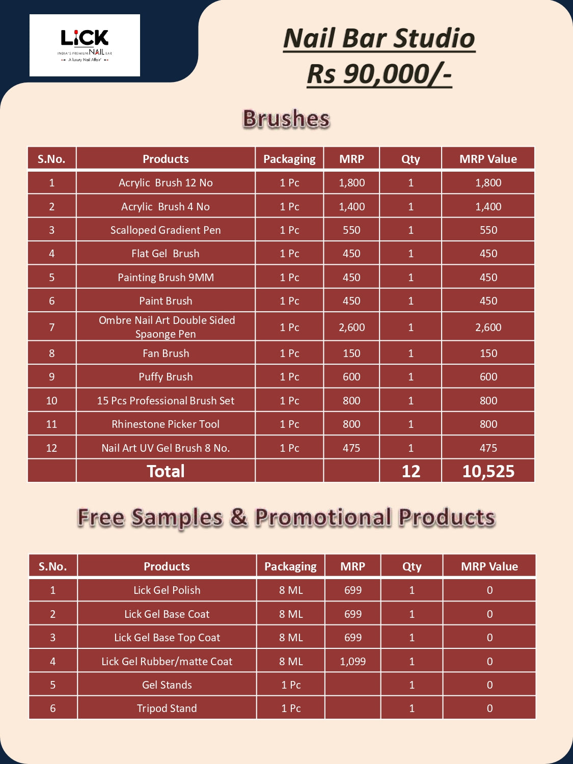 Lick - Nail Bar - Nail Studio Package