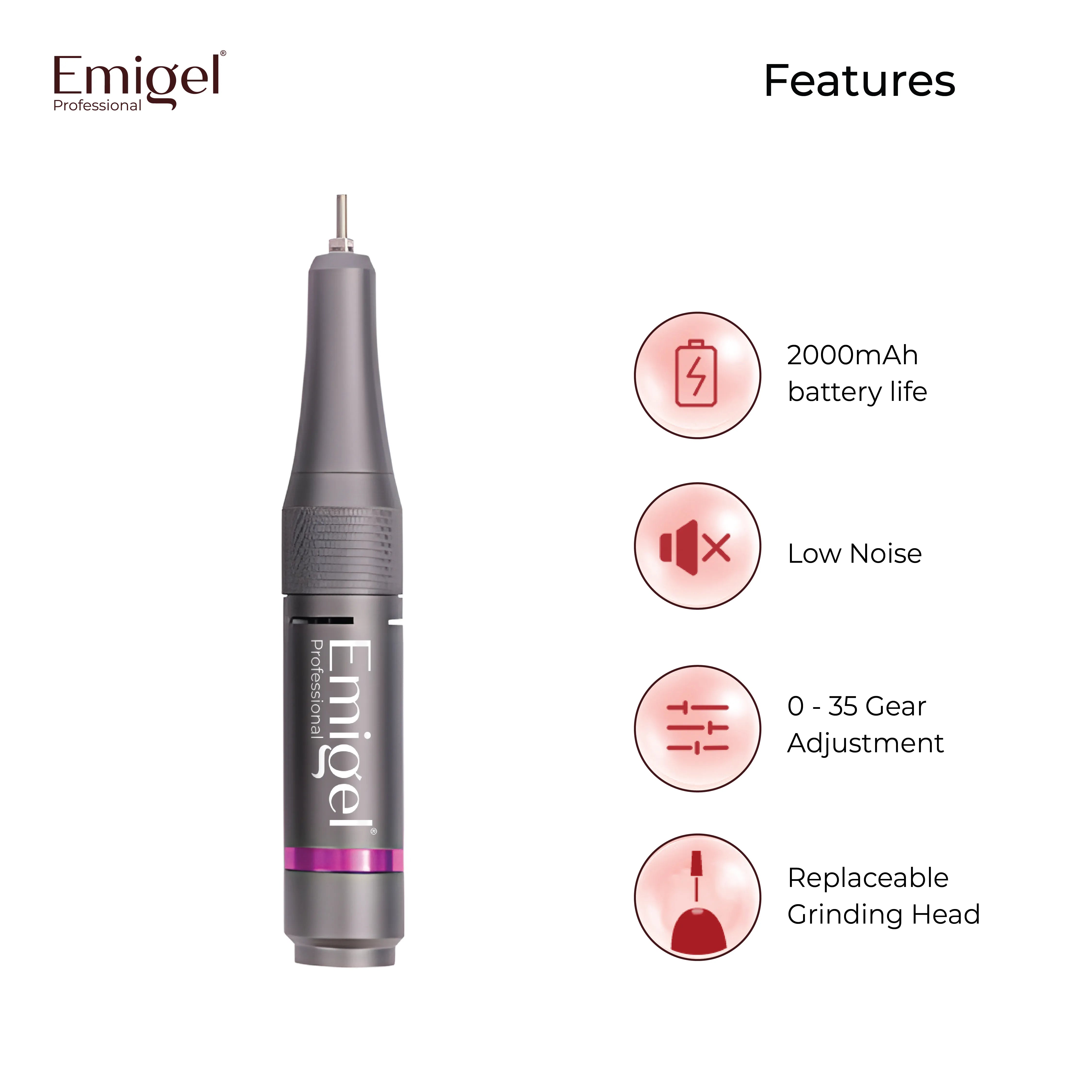 Emigel - Nail Drill Machine Pro 35000