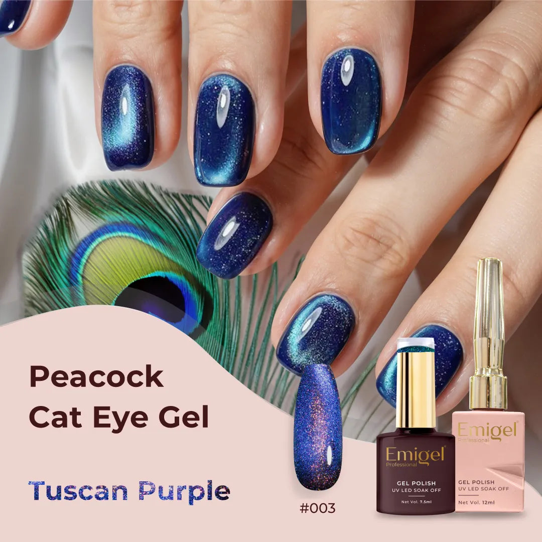 Emigel - Peacock Cateye - 003 - TUSCAN PURPLE