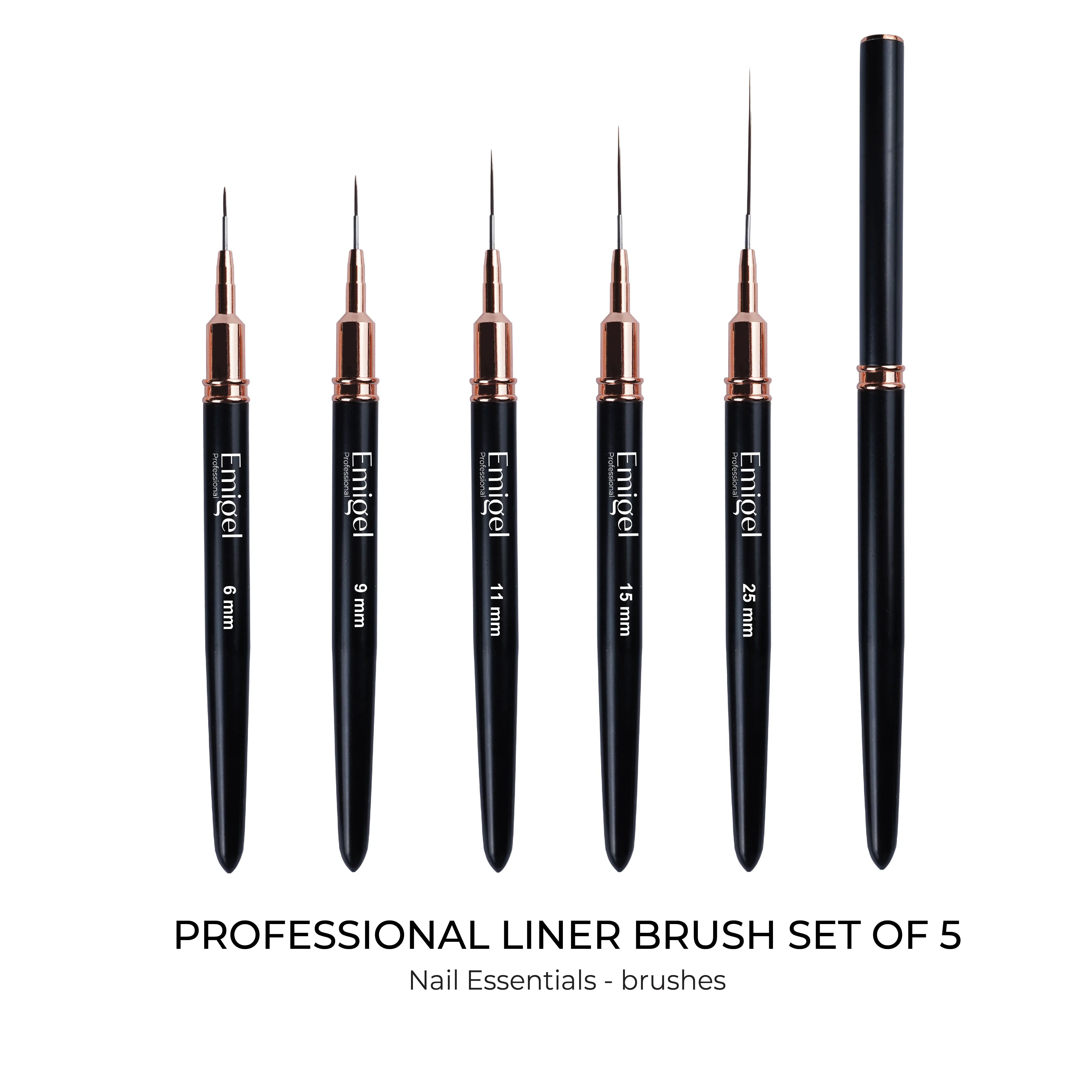 Emigel - Professional Liner Brush Set – 5 Pcs