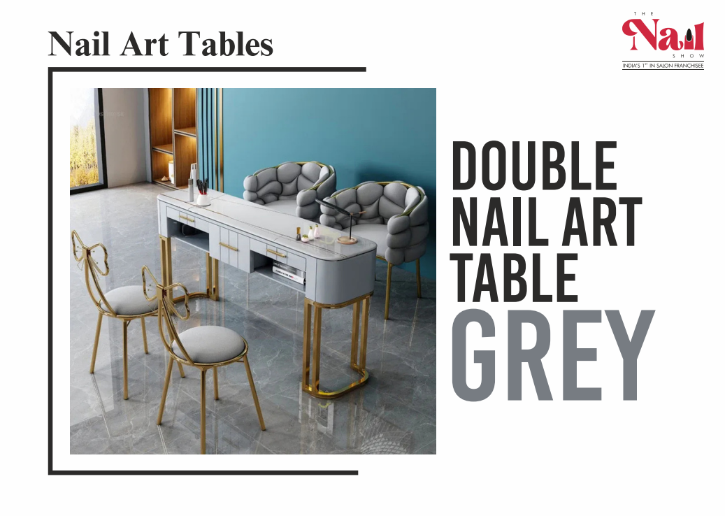 Double Nail Art Table Grey