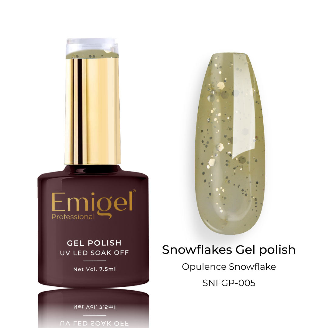 Emigel - Snowflakes Gel Polish - ⁠OPULENCE SNOWFLAKE - 005