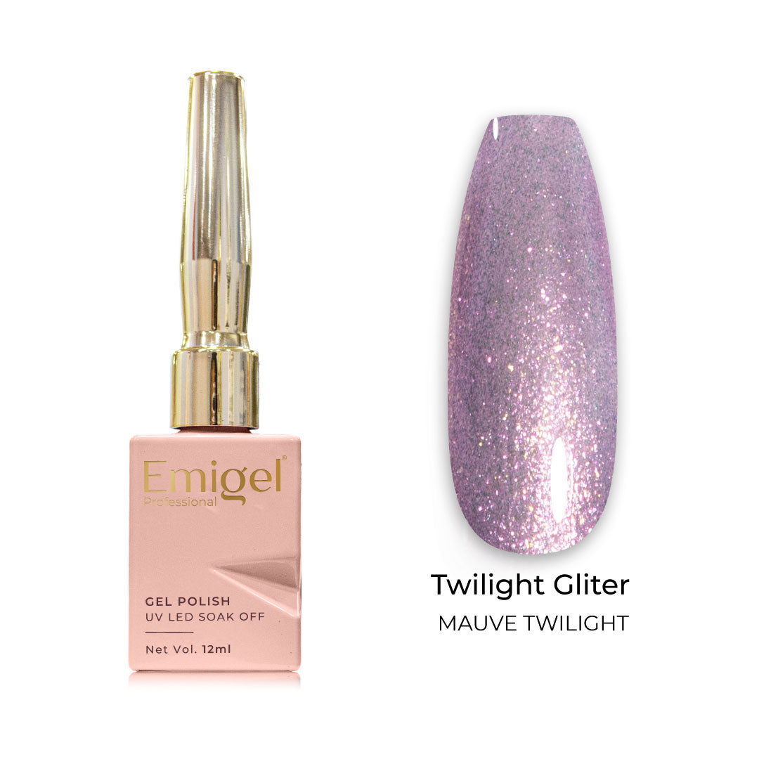 Emigel - Twilight Glitter Gel Polish - 006 - MAUVE TWILIGHT