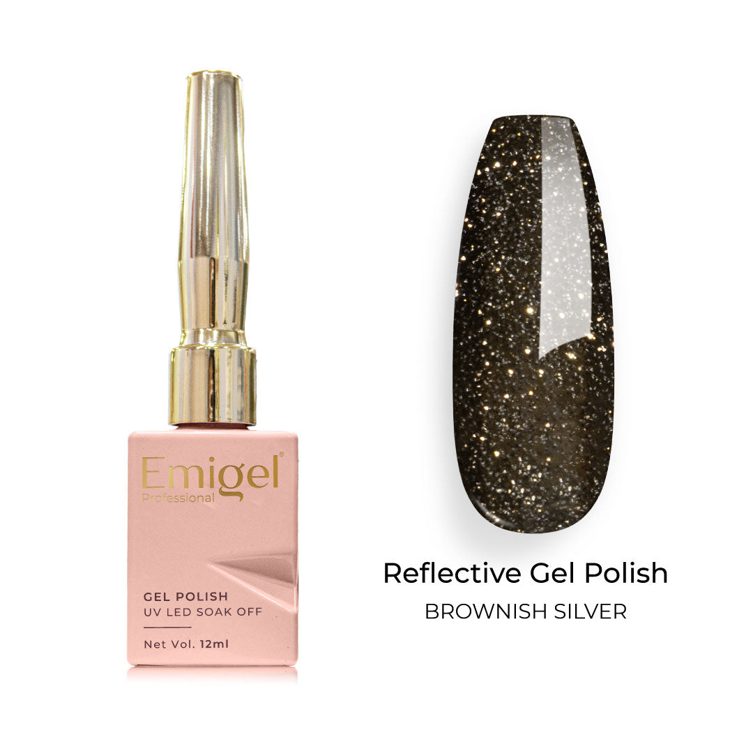 Emigel - Reflective Gel Polish - 002 - BROWNISH SILVER