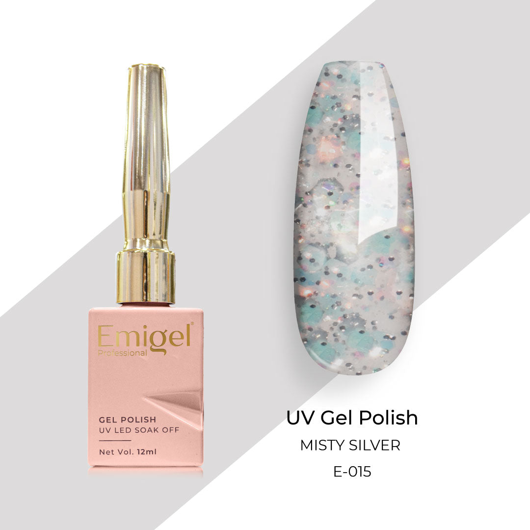 Emigel - UV Gel Polish - MISTY SILVER  - E015