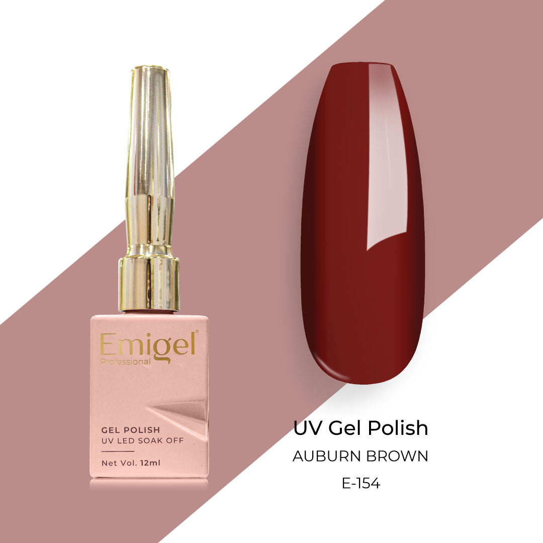 Emigel - UV Gel Polish - AUBURN BROWN - E154