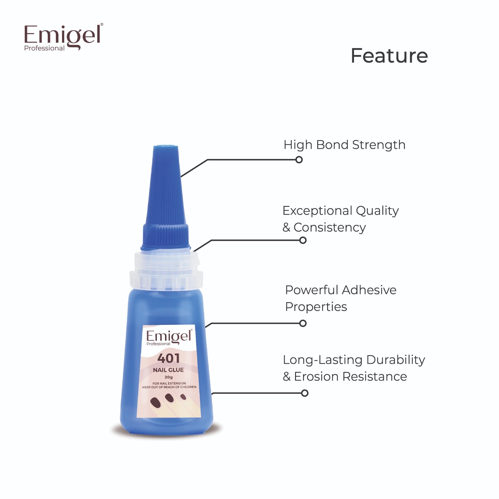 Emigel - Glue - Nail Essentials - 401 (20g)