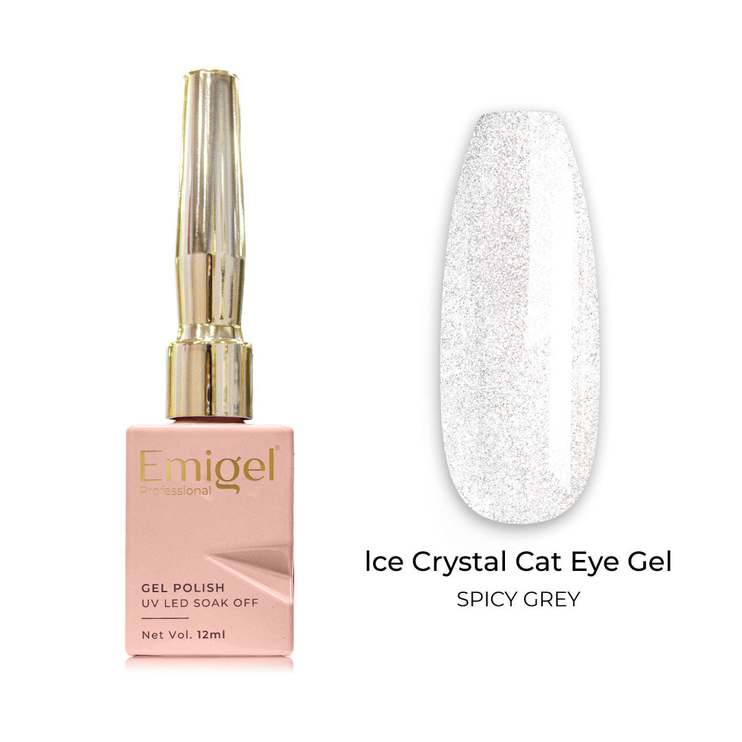 Emigel - Ice Crystal Cat Eye Gel Polish - Spicy Grey - 001