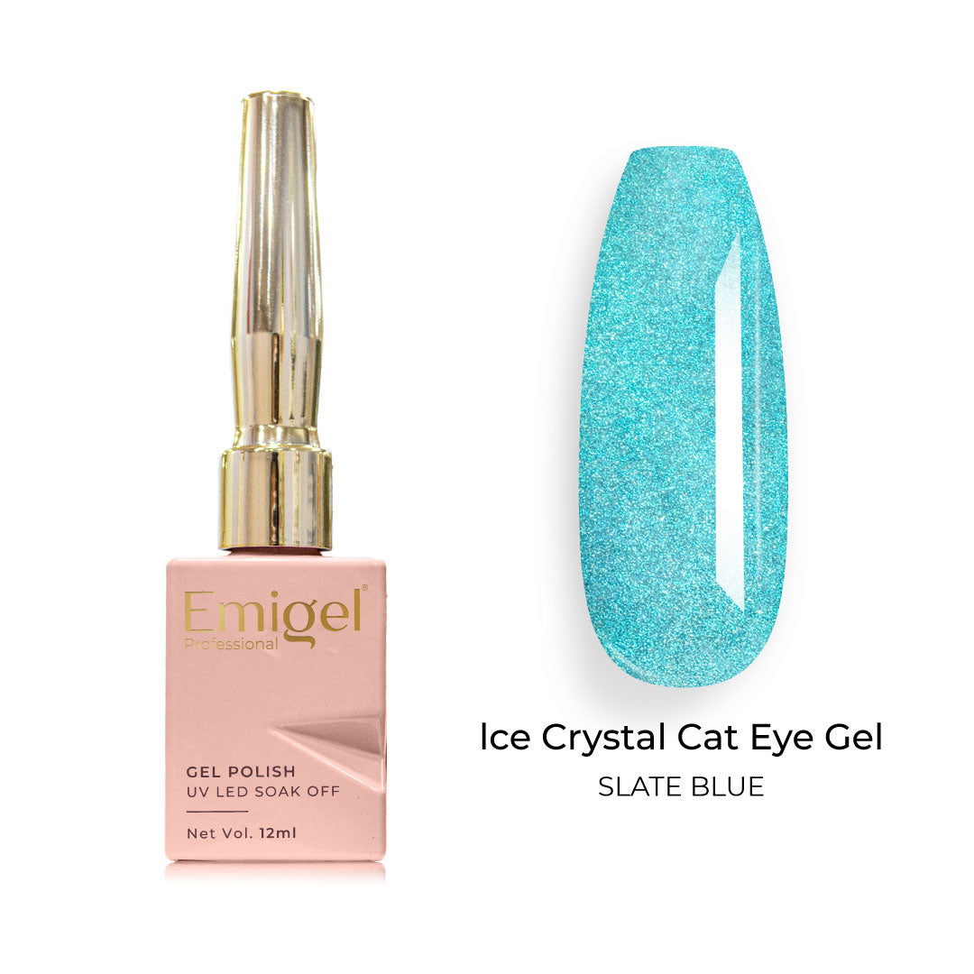 Emigel - Ice Crystal Cat Eye Gel Polish - Slate Blue - 004
