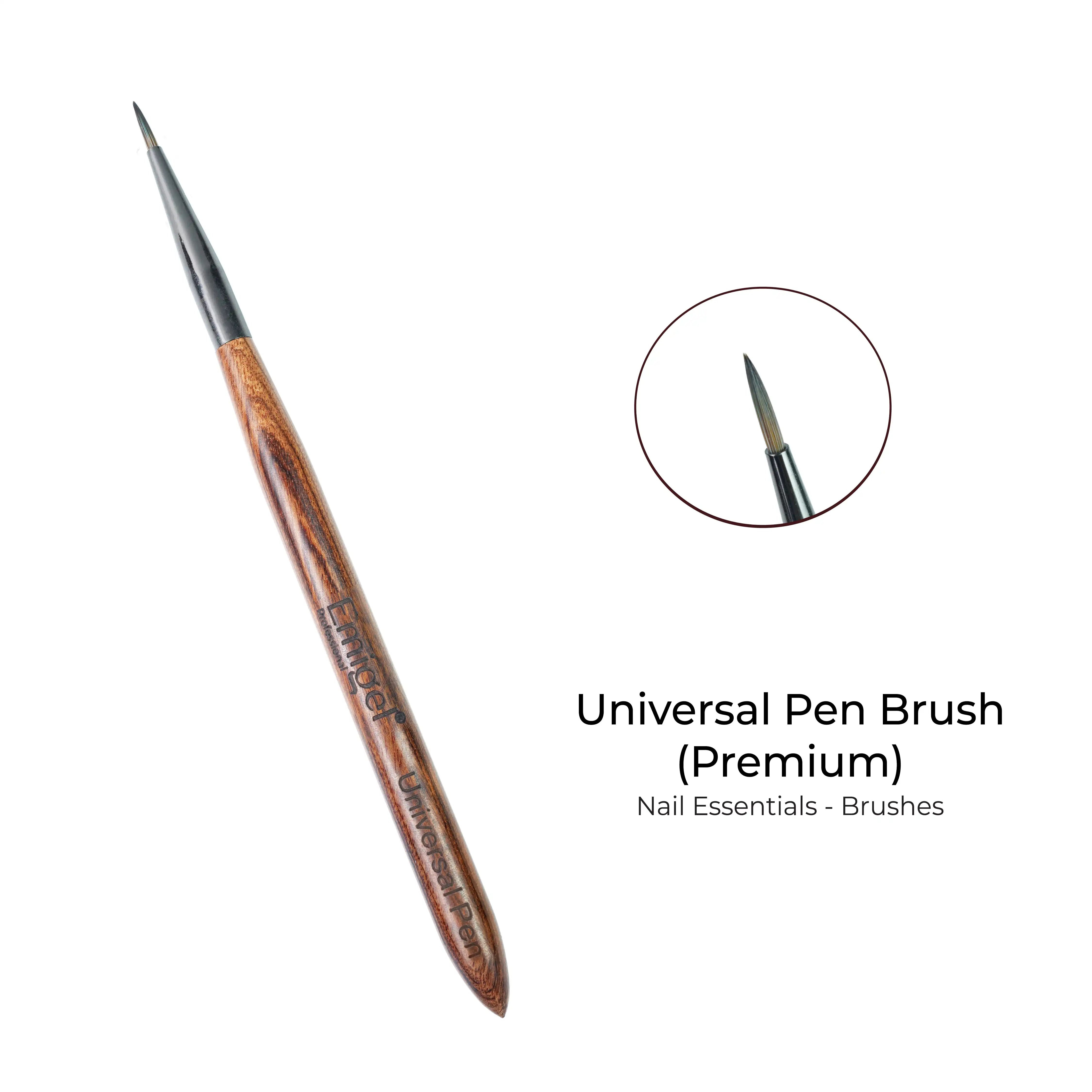 Emigel - Premium Nail Art Brushes (Wooden) - Universal Pen Brush